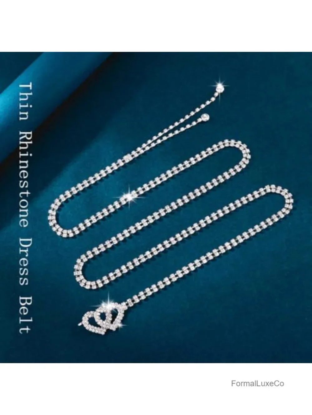 Rhinestone Chain Waist Belt Crystal Tassel Belly Chain for Dresses